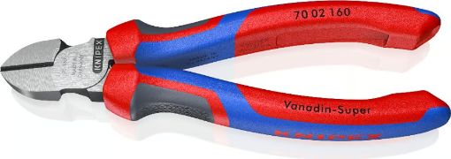 Imagen de ALICATE DE CORTE DIAGONAL MANGO NEGRO 160 MM KNIPEX