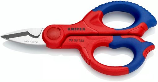 Imagen de TIJERA DE ELECTRICISTA REFORZADA 155 MM KNIPEX