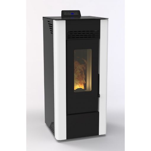 Imagen de Estufa Pellet Blanca 10KW New King Eider