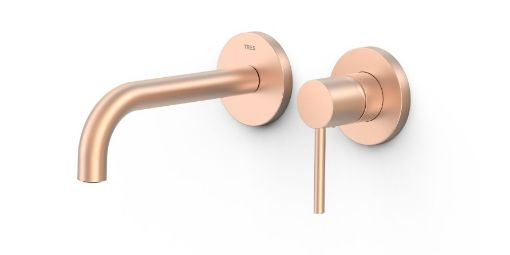 Imagen de GRIFO MONOMANDO DE LAVABO EMPOTRADO STUDY ORO ROSA 26230021OPM